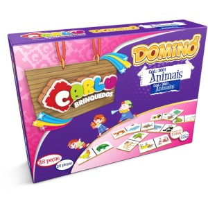 Domino Animais Em Madeira 28pcs-072462-20361