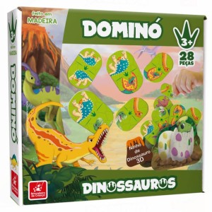 Domino Dinossauro Em Madeira 28pcs-107361-96189