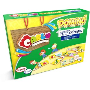 Domino Figuras/frutas Em Madeira 28pc-072463-64967