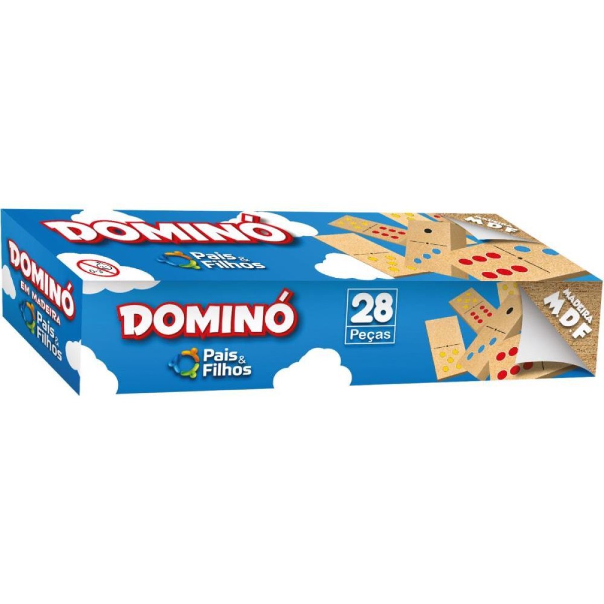 Domino Pingos Coloridos Em Madeira-034938-44004