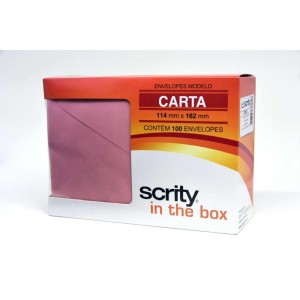 Envelope Carta Colorido 114x162 Rosa Claro Fidji 80g