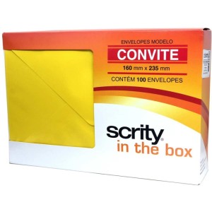 Envelope Convite Colorido 160x235 Amarelo Rio De Jan.80g