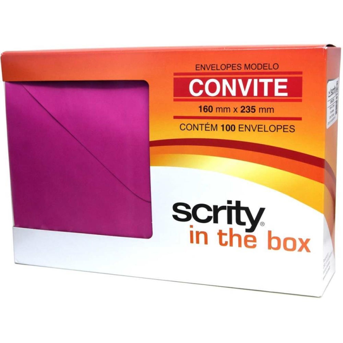 Envelope Convite Colorido 160x235 Pink Cancun 80g-076088-90207