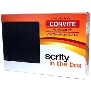 Envelope Convite Colorido 160x235 Preto Los Angeles 80g-076087-54151