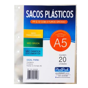 Envelope Plastico A5 4furos Grosso Pp-056158-42708