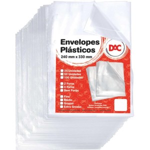 Envelope Plastico Oficio 4furos Grosso 0,15mm-037287-40383