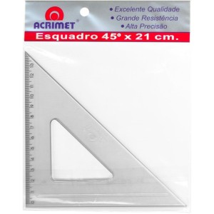 Esquadro Poliestireno 45 Graus 21cm.-002007-16914