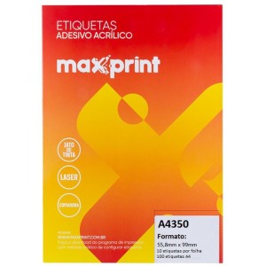 Etiqueta A4 A4350 100fls 55,8x99,00 Mm-104936-27099