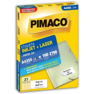 Etiqueta A4 A4355 100 Fls 31,0 X 63,5 Mm