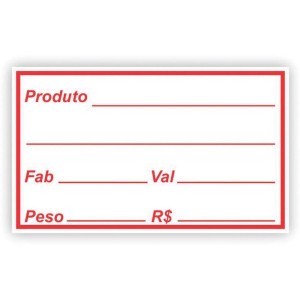 Etiqueta Adesiva Validade/fabricacao C/100 Etiq