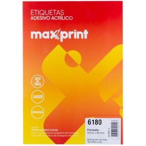 Etiqueta Carta 6181 100fls 25,4x101,6 Mm