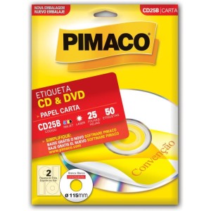 Etiqueta Para Cd E Dvd Cd25b Carta 25 Fls 115 Mm-011240-89429