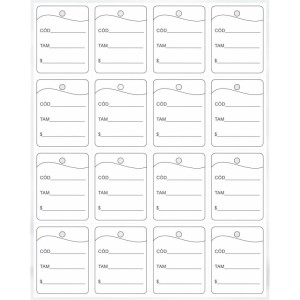 Etiqueta Para Marcacao Tag 30x38mm Cartao Branca