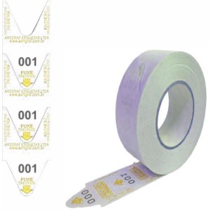 Etiqueta Para Senha Rolo 3 Digitos C/2000 Senha Am