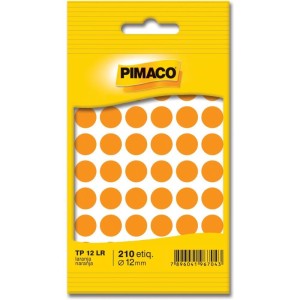 Etiqueta Redonda Tp-12 Laranja Redonda 12 Mm-076795-72305