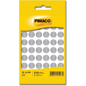 Etiqueta Redonda Tp-12 Prata Redonda 12 Mm