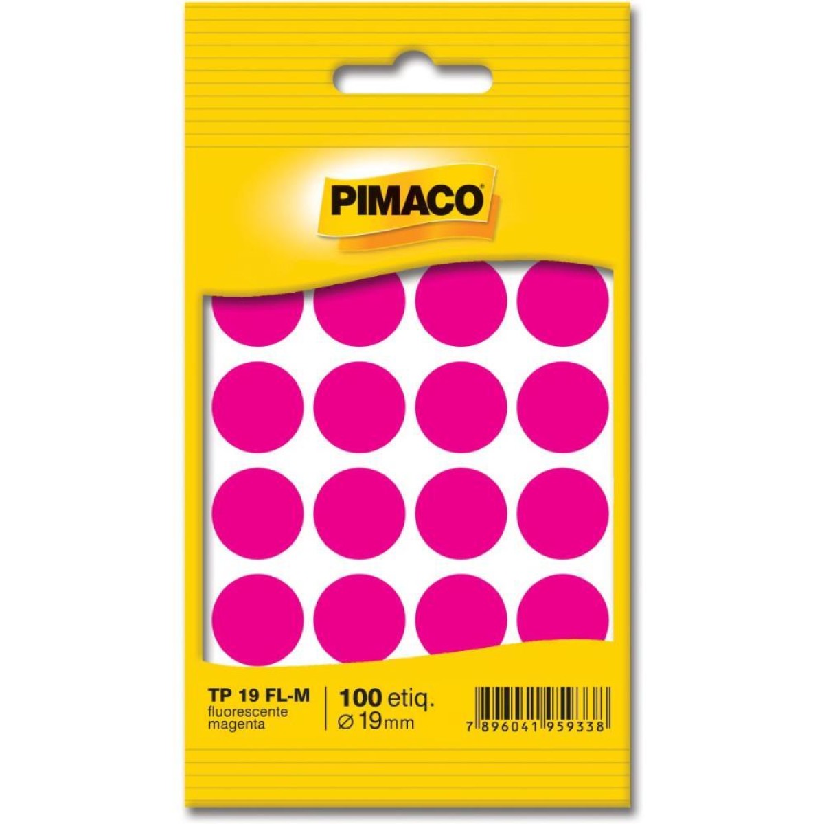 Etiqueta Redonda Tp-19 Magenta Fluor 19mm-036678-98497
