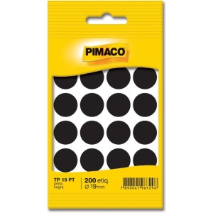 Etiqueta Redonda Tp-19 Preta Redonda 19 Mm-038247-20816