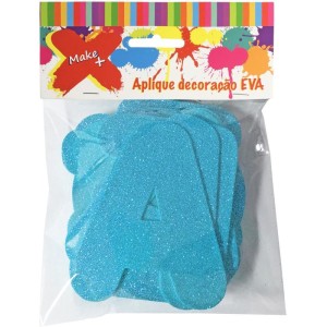 Faixa Decorativa Feliz Aniv. Gliter Az.neon12cm-085932-25927