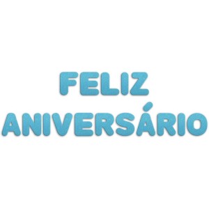 Faixa Decorativa Feliz Aniv. Gliter Az.neon12cm-085932-34696