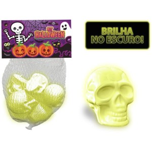 Fantasia Acessorio Halloween Kit Mini Cranio Neon-107483-31141