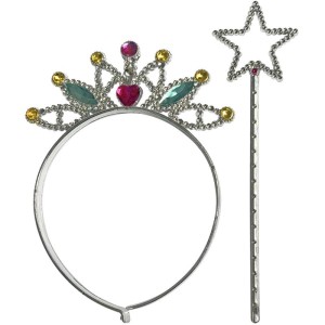 Fantasia Acessorio Tiara Coroa E Varinha Estrela-107571-95335