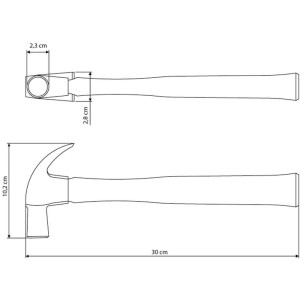 Ferramenta Manual Martelho De Unha 23mm-094493-84448