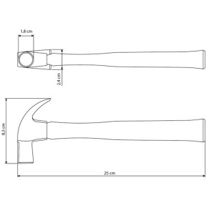 Ferramenta Manual Martelo De Unha 18mm-094491-57221