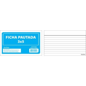 Ficha Pautada 3x5 7,6x12,7cm 100fls.-082129-32884