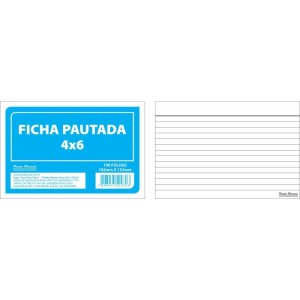 Ficha Pautada 4x6 15,2x10,2cm 100fls.-082130-79563