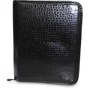 Fichario Com Ziper Croco Corino Preto-001835-18380