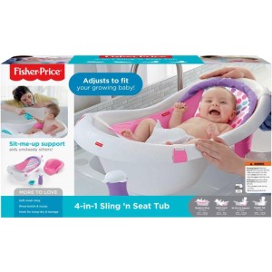 Fisher-price Baby Gear Banheira Deluxe 4 Em 1 Rosa-103802-88567