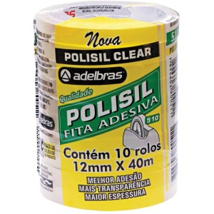 Fita Adesiva Polisil 12mmx40m.transp.gr.-002246-14918