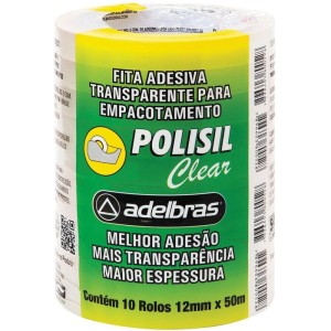 Fita Adesiva Polisil 12mmx50m.transparente-019392-83380