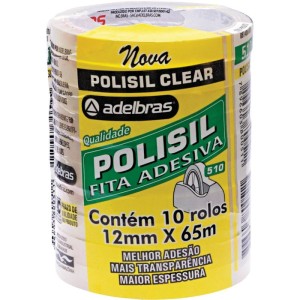 Fita Adesiva Polisil 12mmx65m.transparente-003644-74157