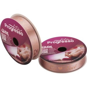 Fita De Cetim Decorada 15mm 10m. Eu E Voce Rosa/rose-094419-12823