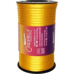 Fita De Cetim 04mm 100m. Amarelo Ouro-102078-42218