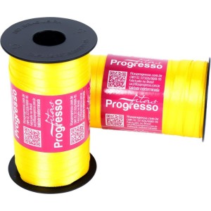 Fita De Cetim 07mm 100m. Amarelo Gema 763-077342-13056