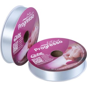 Fita De Cetim 22mm 50m. Prata 084