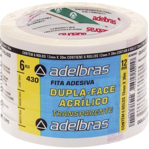 Fita Dupla Face Polipropileno 12mmx30mts.-041462-28215