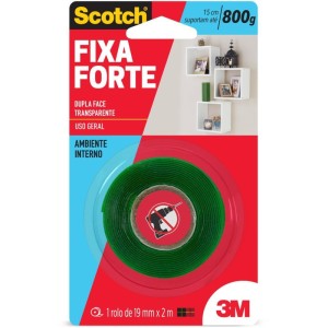 Fita Fixa Forte Silicone Transp/verde 19mmx2m-052459-25031