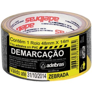 Fita Para Demarcacao De Solo Pvc Amarela/preta 48mmx14m.-041134-46710