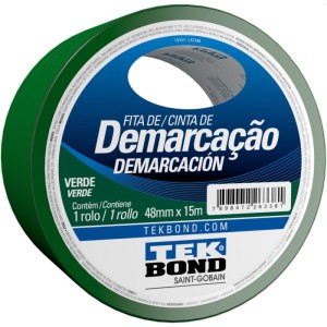 Fita Para Demarcacao De Solo Pvc Verde 48mmx15m