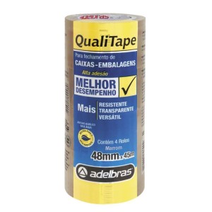 Fita Para Empacotamento Qualitape 48mmx45m. Marrom-013834-50612