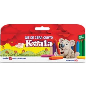 Giz De Cera Curto 15 Cores Koala-022294-55537