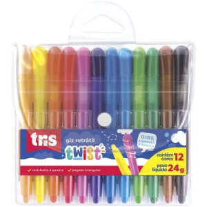 Giz De Cera Fino Retratil New Twist 12 Cores-092731-31012