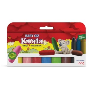 Giz De Cera Gizao 07 Cores Baby Giz Koala-066615-66769