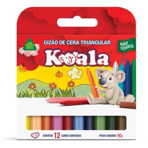 Giz De Cera Gizao 12 Cores Koala Triangular-057131-52508