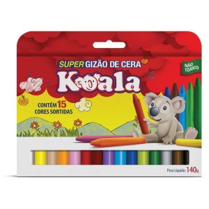 Giz De Cera Gizao 15 Cores Super Gizao Koala-066614-70352