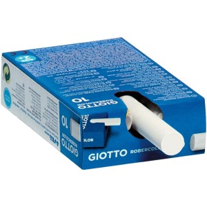 Giz Escolar Plastificado Giotto Branco C/10-079108-47362